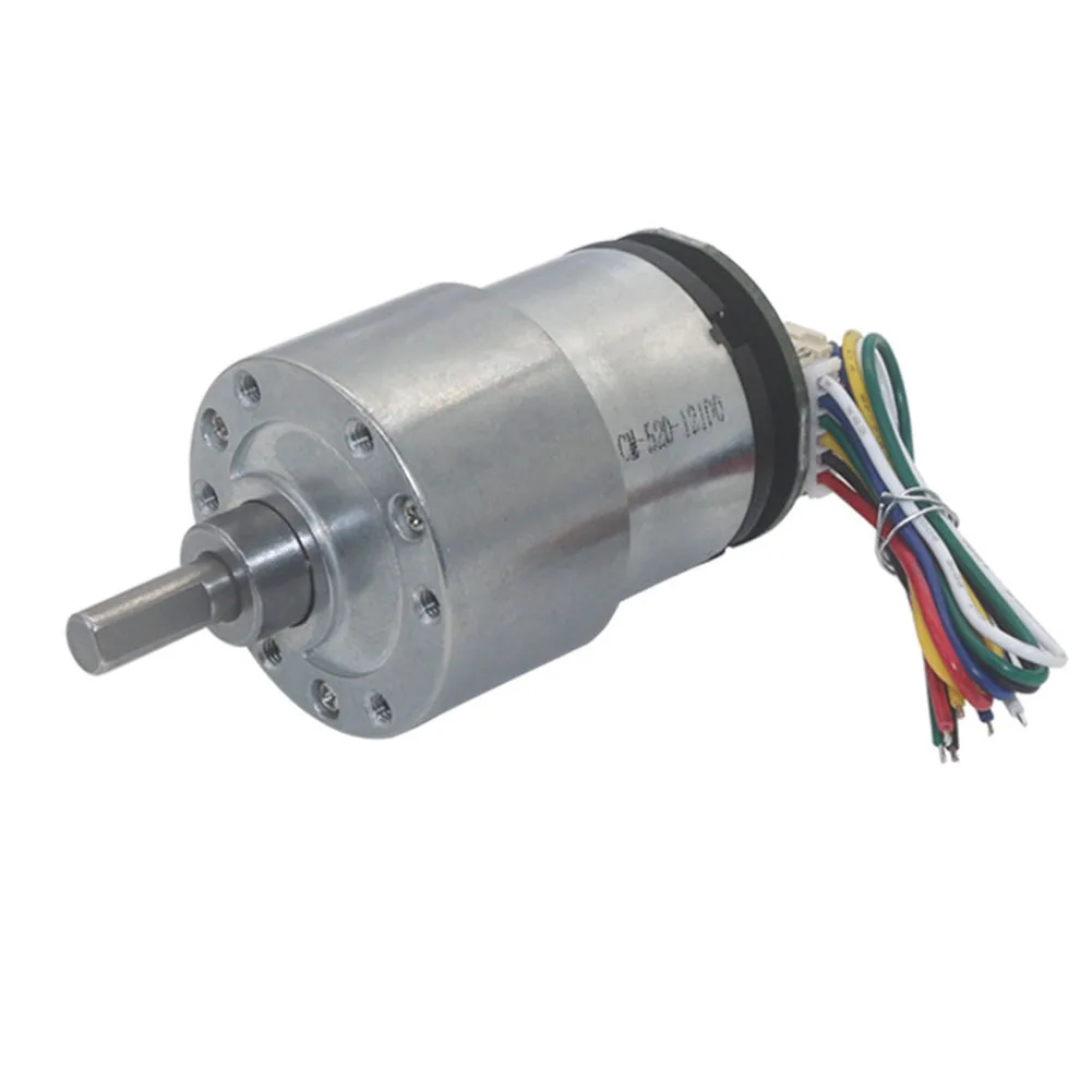 1 Piece For JGB37 520 DC12V Gear Motor with Encoder Featuring Forward and Reverse AB Phase Output for Automated Equipment