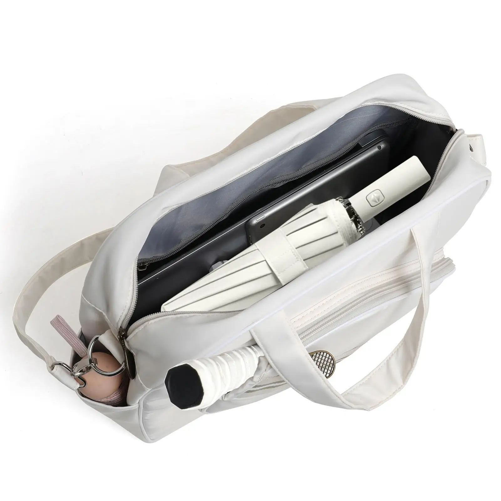 

Pickleball Tote Bag with Shoulder Strap Gym Equipment Carrying Women Men Portable Lightweight Racquet Pouch Crossbody Bag