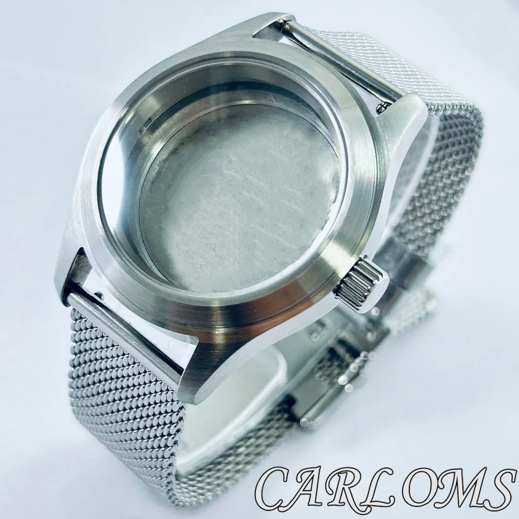 TOP 36mm 39mm ETA 2824 PT5000 NH34 NH35 NH36 Silver Stainless Steel Waterproof Watch Case Sapphire Glass