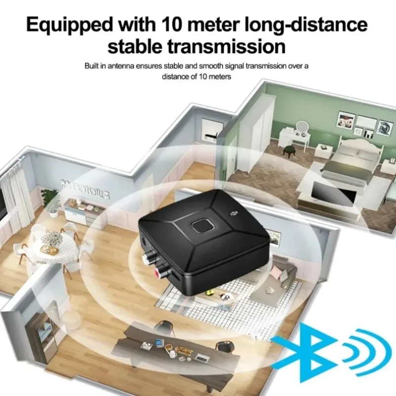 VIKEFON-receptor inalámbrico Bluetooth 6,0, adaptador de conversión de Audio AUX 3,5 Mm para PC, Kit de coche, amplificador de altavoz de Audio modificado