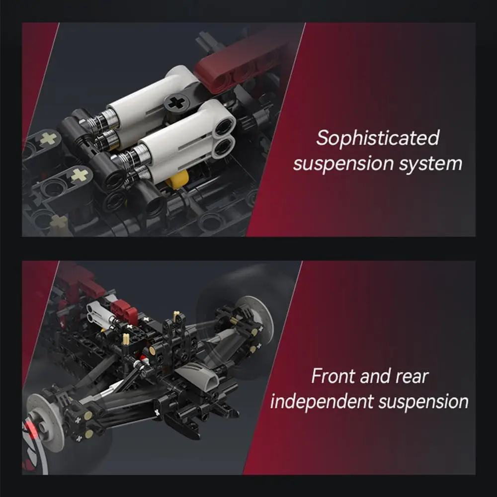 Alfa Romeo F1 Race Car C42 Building Blocks Set, 1868 PCS 1: 8 MOC Creative Building Blocks, Excellent Racer Model and Collection