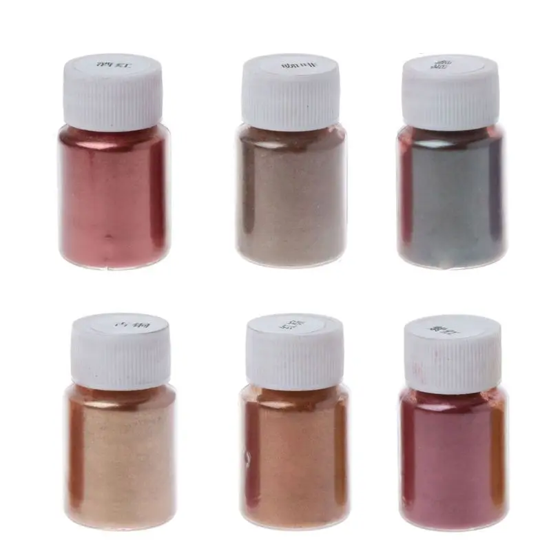 6 kolor kosmetyczny z żywicy proszek naturalny mika mineralny perłowy Pigment mydło makijaż barwnik barwnik tworzenia biżuterii