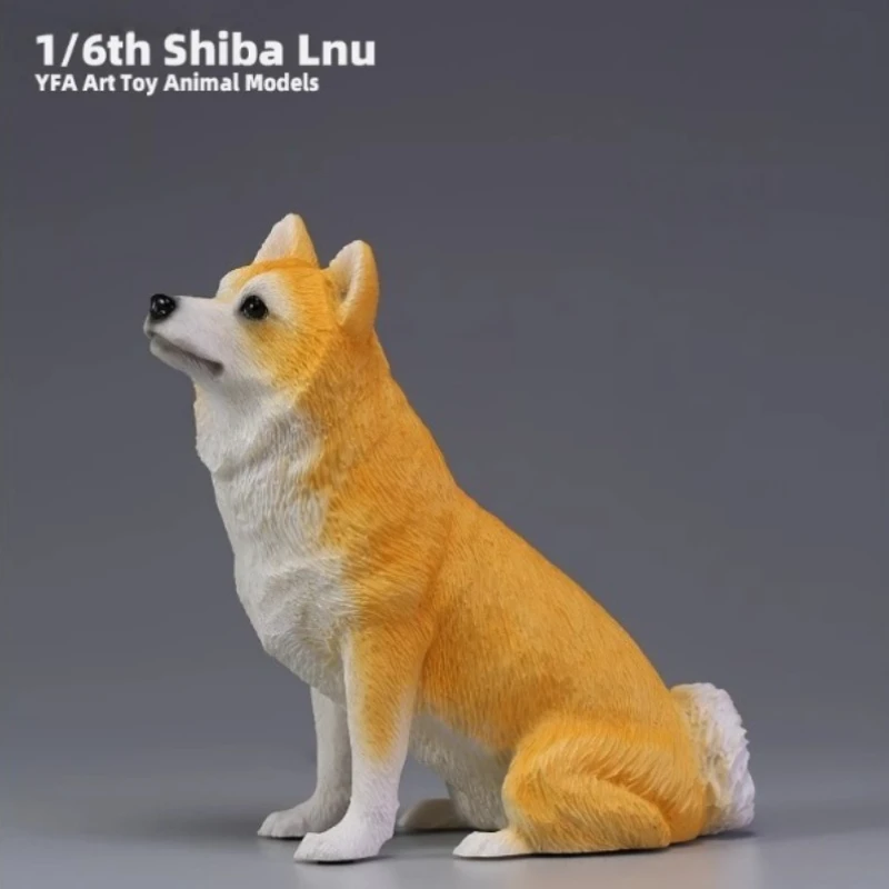 

YFA 1/6 Scale Sitting Shiba Inu Realistic Dog Figurine Japanese Cute Car Dashboard Decor Collectible Gift Resin Pet Model