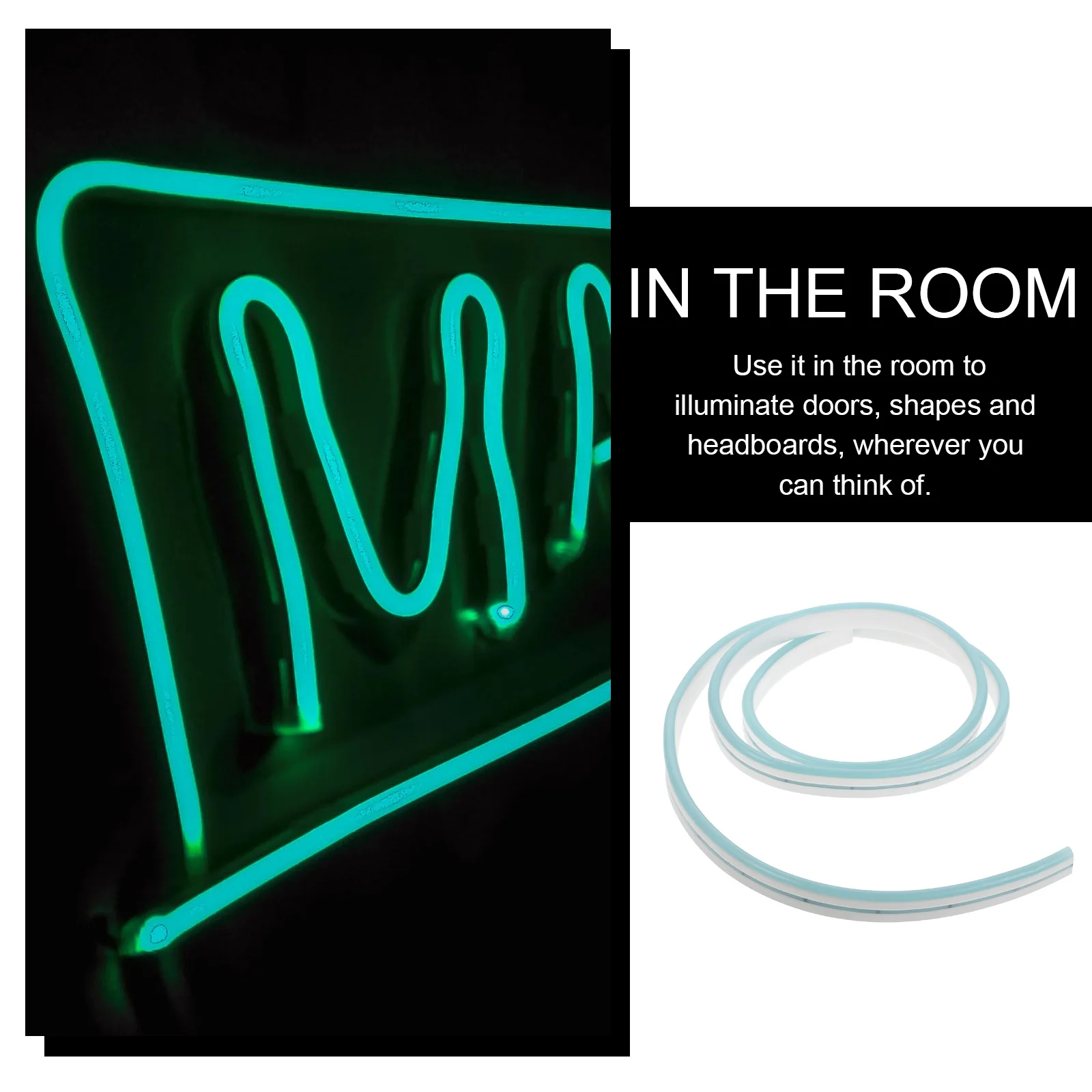 

Led Neon Rope Light Waterproof Flexible Strip For Home Decoration Ice Blue Color Bendable Energy Saving Heat Resistant Silicone