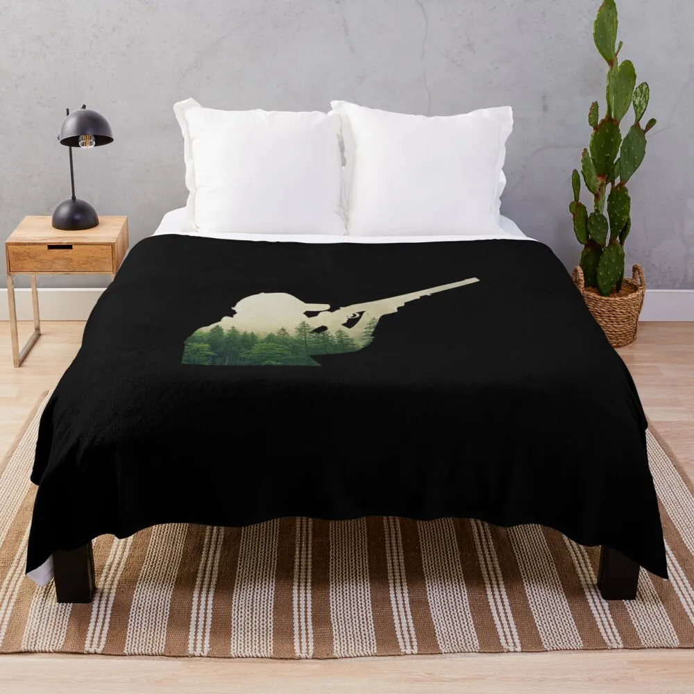 

Moose and Deers Hunter Mountains Forest Best Gift for Hunting Lovers Throw Blanket Polar Luxury Designer Luxury St Blankets