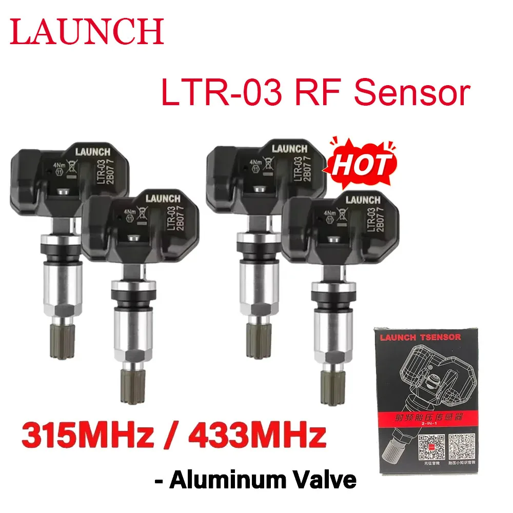 LAUNCH X431 Sensor RF 315MHz y 433MHz 2 en 1 Sensor TPMS herramienta de reparación de neumáticos Sensor de neumáticos programable funciona con X431 CRT5011E I-TPMS