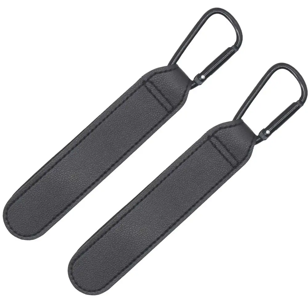 2Pcs PU Leather Stroller Hooks Versatile Stroller Handle Hanger Diaper Bag Purse Grocery Organizer Hook Stroller Accessories image 6