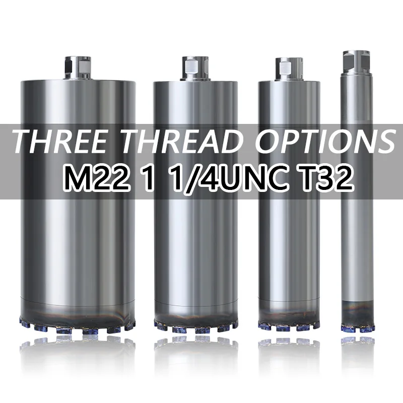 

1 1/4UNC M22 T32 Diamond Core drill bit for Reinforced Concrete 25-400mm Total Length 420mm Can be Extension Drill Bit