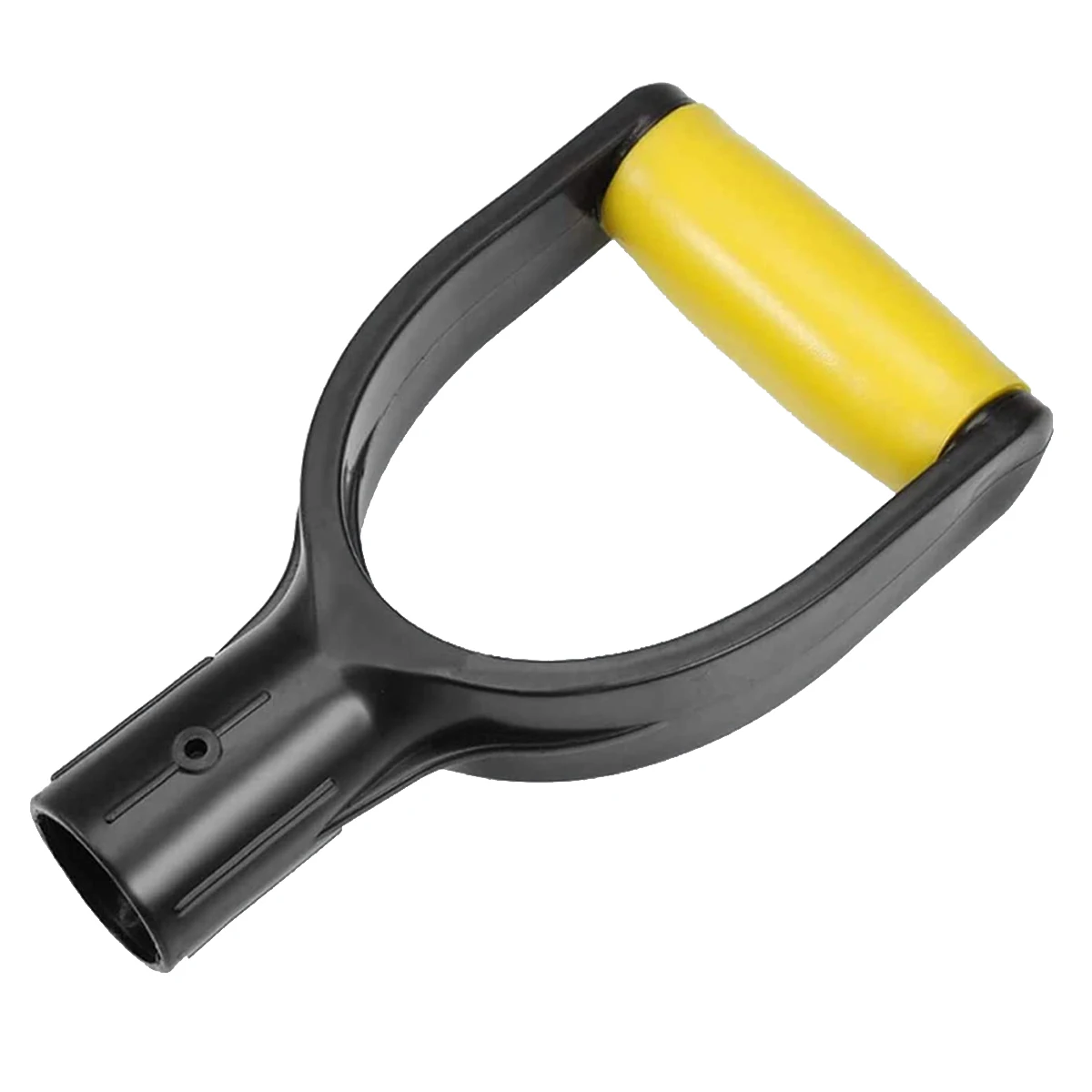 Abzv-alça de pá de plástico, alça d, alça de pá de neve de 32mm de diâmetro interno, escavação de colher de neve de pá (amarelo)