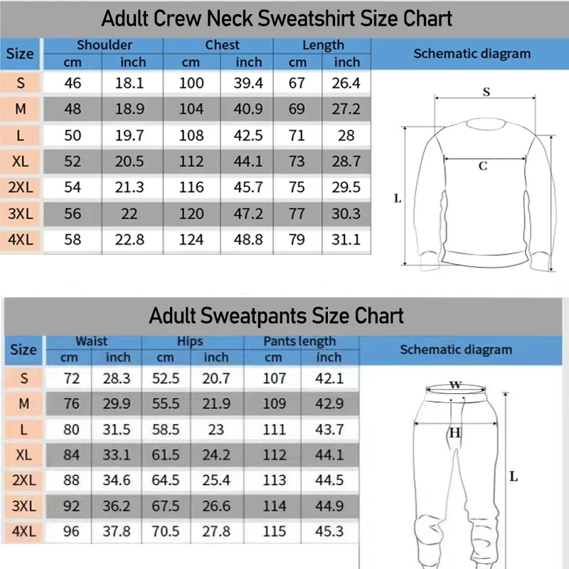 Potdemiel Spongebob & Patrick Star Pajama Adult Kids Crew Neck Sweatshirt & Sweatpants Set Soft Relaxed-Fit Family Autumn Winter