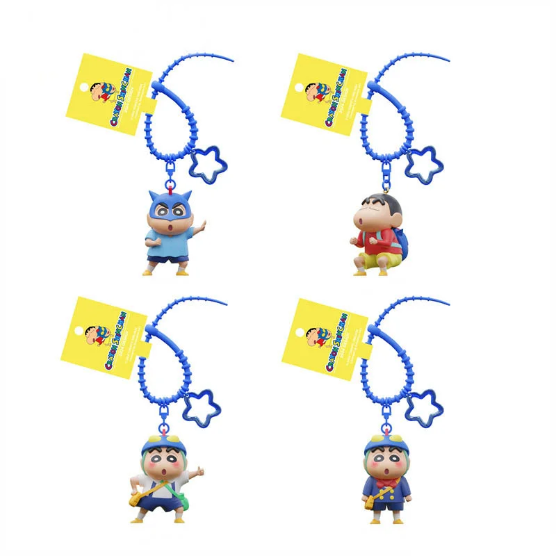 Crayon Shin Chan Action Kamen Series Keychain Anime Figures Model Toy Key Buckle Cartoon Pendant Bag Accessories Car Keyring