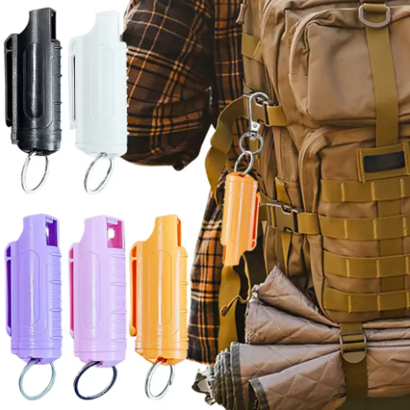 Multi-purpose Keychain Pepper Spray Reusable self-defence spray plastic pressure mini keychain defence tool