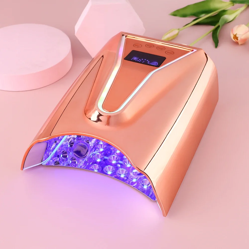 High quality wholesale professional rechargeable uv led nail lamp 128w cordless wireless nails dryer polish curing light