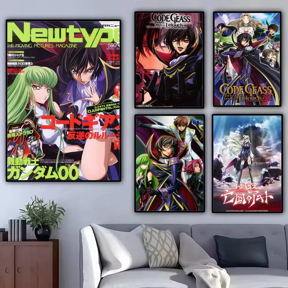 Anime C-Code G-Geass Painting Calligraphy Canvas Poster Waterproof & Durable Ideal Wall Decor for Every Space