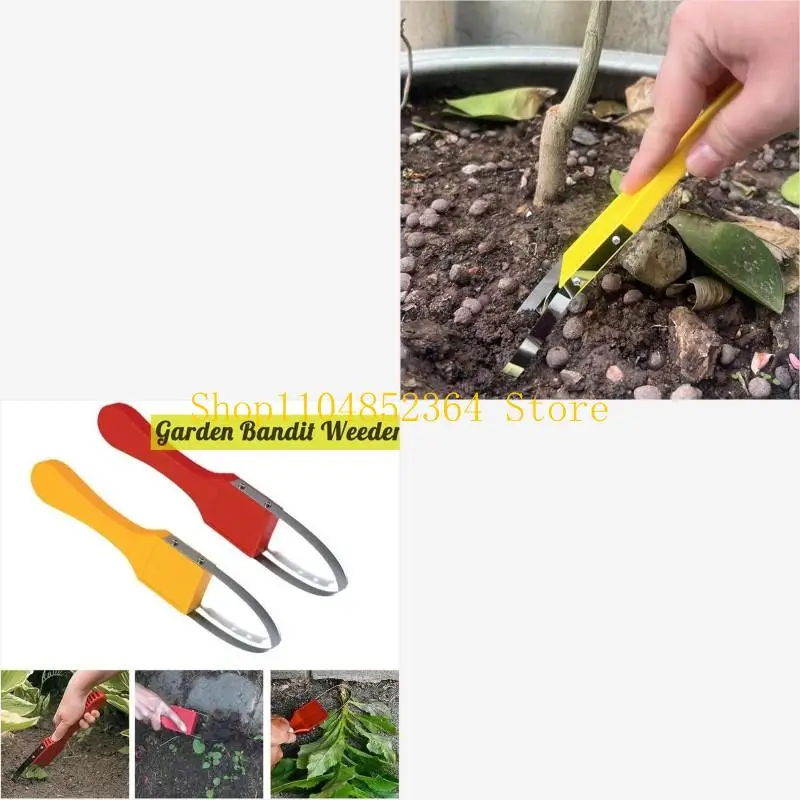 

652F Portable Garden Hand Loop Weeder Tool Iron Loop Design & for Sharp