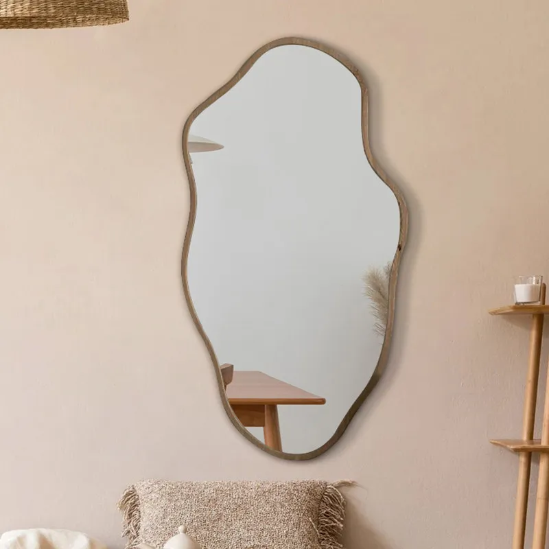 Nordic Aesthetic Mirror Irregular Funky Luxury Dressing Table Mirror Asymmetrical Korean Style Korean Style Home Decorations