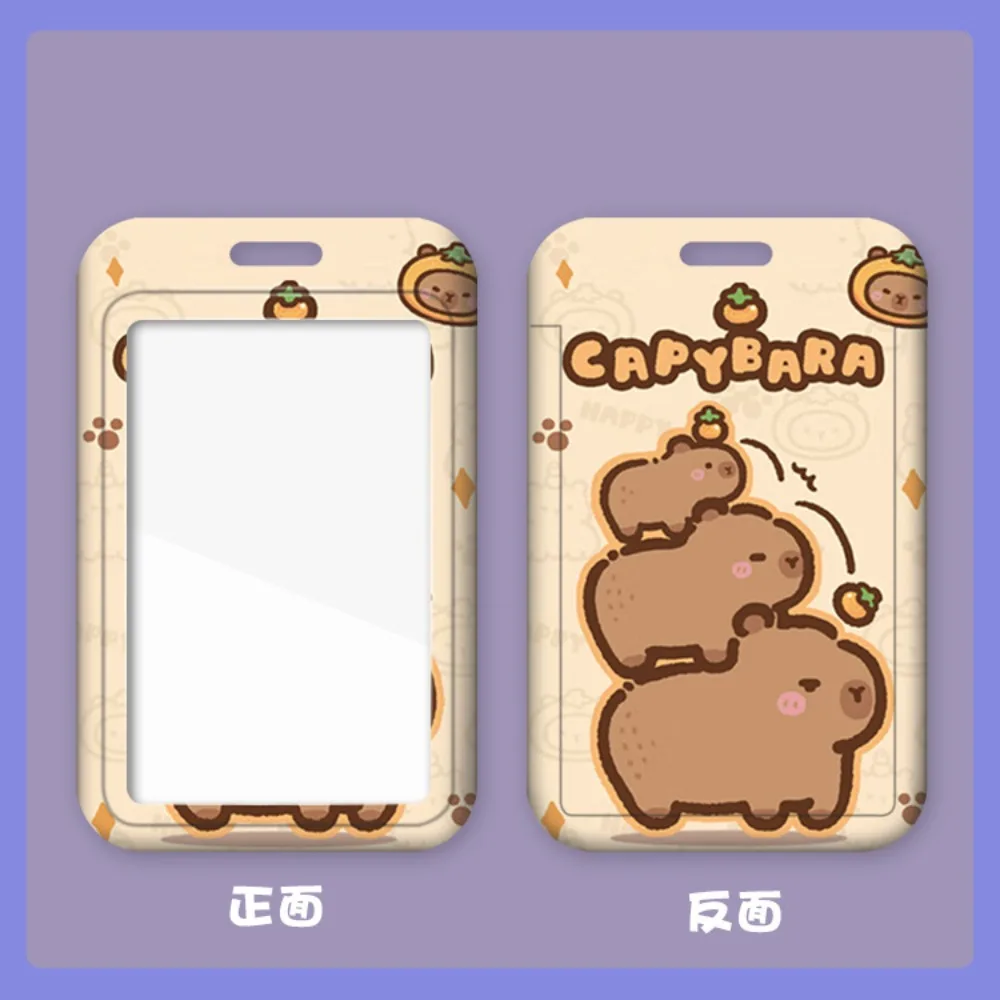 مجموعة بطاقات التحكم في الوصول إلى حافلة الطالب عالية المظهر ومترو الأنفاق Pibala Capybara مجموعة بطاقات بإبزيم تلسكوبي سهل السحب