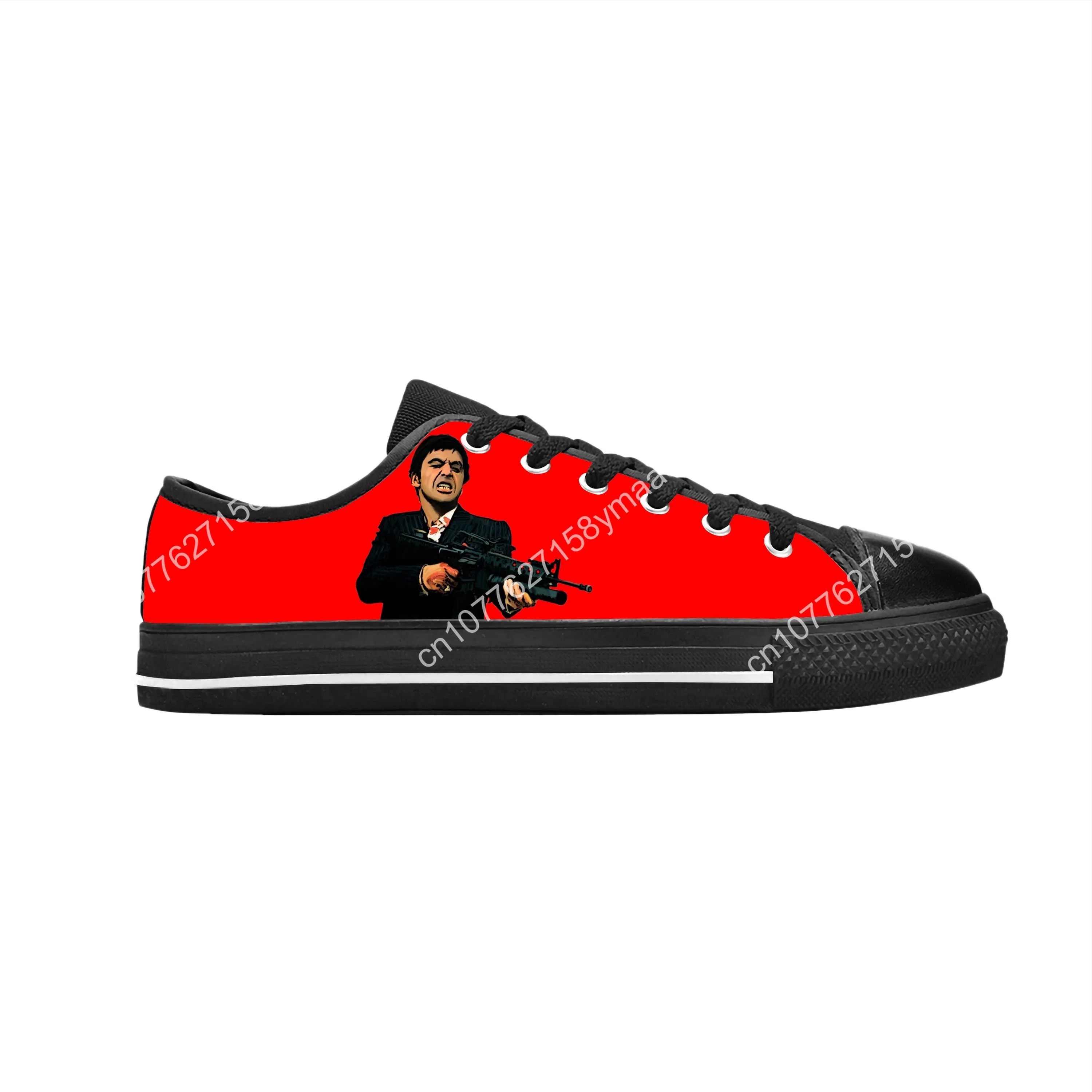 Movie Scarface Tony Montana Al Pacino Cool Fashion Casual Cloth Shoes Low Top Comfortable Breathable 3D Print Men Women Sneakers