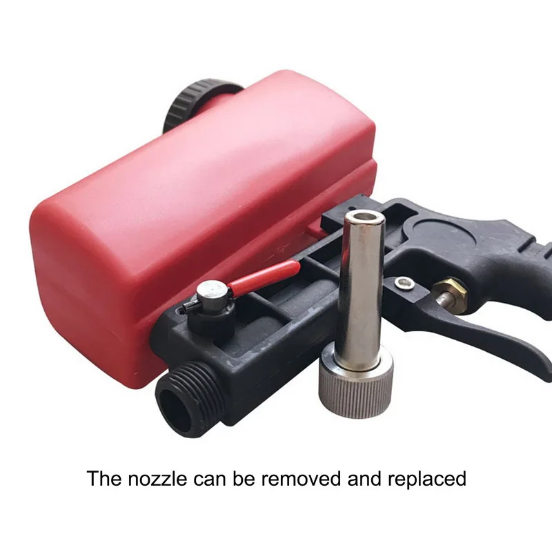 Imagem -04 - Soda Pneumática Sand Blasting Spray Tool Compressor Air Gun para Polimento de Pintura do Carro Media Sandblaster Gun 700 Cfm