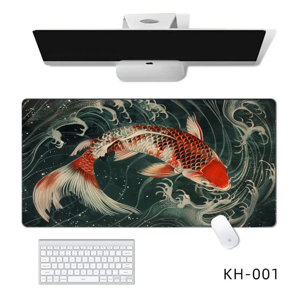 Koi Carp Mouse Pad Mouse Pads For Desk, Gaming Mouse Pad,  with Stitched Edges and Non-Slip Rubber Base