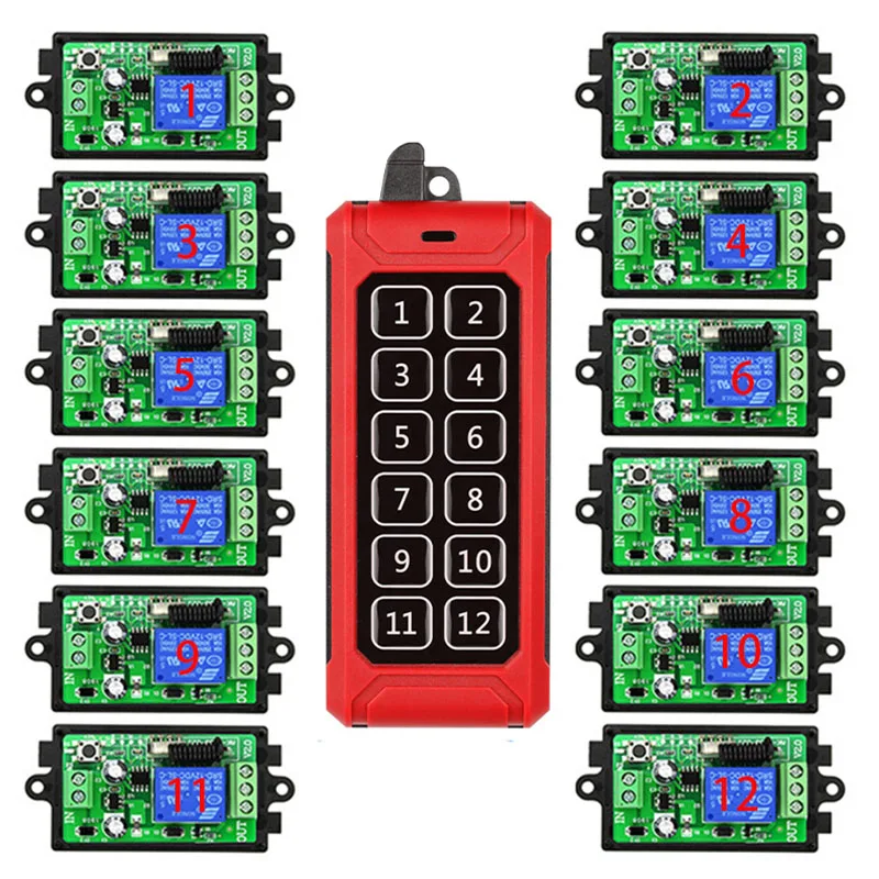 

1000M Long Range DC12V 24V 1CH RF Wireless Remote Control Relay Switch light /lamp/ Garage Doors shutters projection screen