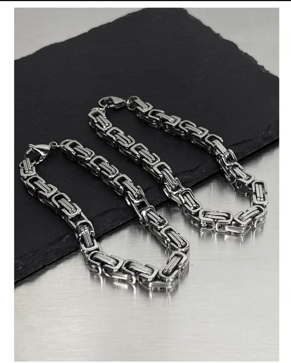 EDC Men Stainless Steel Necklace Fashion Jewelry Byzantine Chain Waist Bracelets Boy Gadgets Punk Cuba Style Stylish Cool Gifts