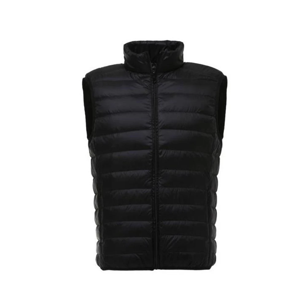 Covrlge-Casual masculino leve para baixo colete, casaco com zíper, pato branco para baixo Gilet, top de venda, nova chegada, venda quente, 4XL