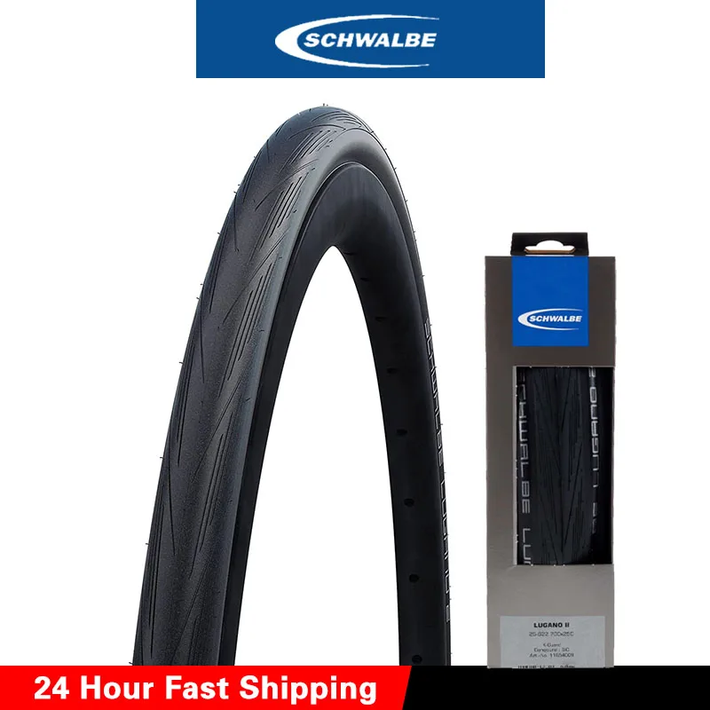 

Schwalbe 700C Lugano II Road bike tires 700 x 25C Bicycle Tire Folding 25-622 K-Guard Bicycle Sports Clincher Tire