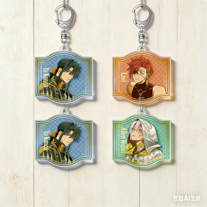 Anime D.Gray-man Schlüsselanhänger Allen Walker Yu Kanda Lenalee Lee Acryl-Schlüsselanhänger Anhänger Animation Fan-Geschenk