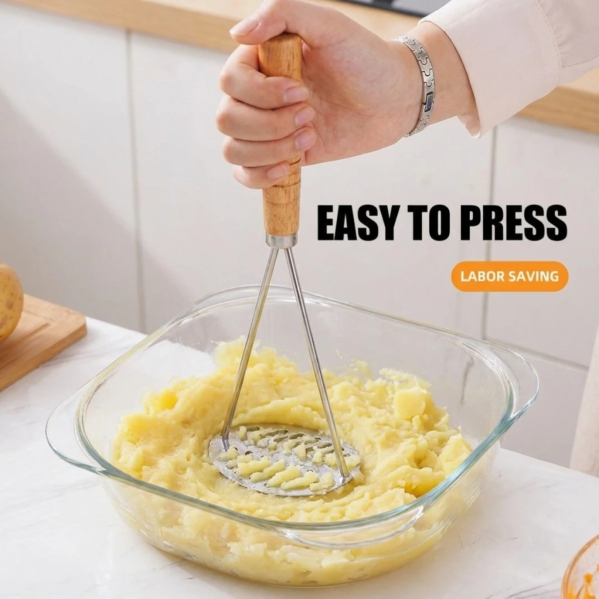 ステンレス製ポテトマッシャー キッチンツール 錆びにくいフー - Meal Prep Potatoes のレビューと価格