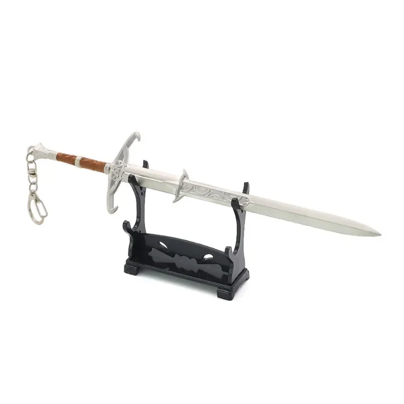 Baldur's Gate Justic Sword of Sword Weapon Dragons City Metal Game 주변 장치, 카타나 사무라이 소드 무기 모델, 소년 장난감 선물, 22cm