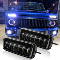 For Lada Niva 4X4 1995 LED DRL Lights With Running Turn Signal PMMA / ABS Plastic Function Accessories Car Styling Tuning