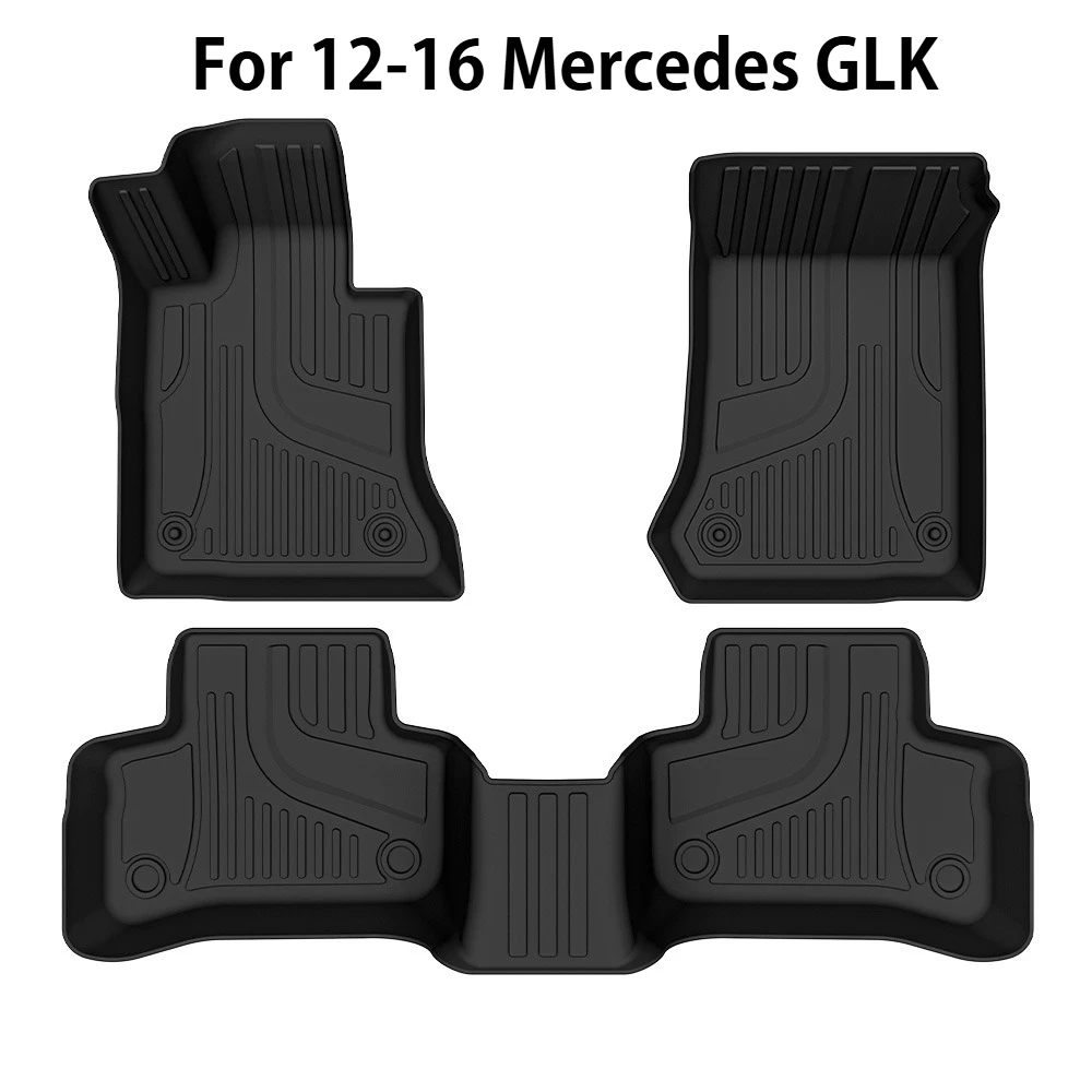 (LHD)Perfect Fit 12-16 Mercedes GLK Single-Layer TPE Floor Mats - Eco-Friendly, Waterproof & Anti-Slip, Custom Fit