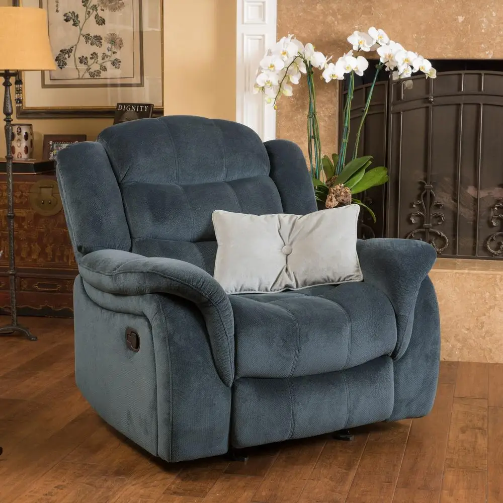 Christopher Knight Home Staalgrijs Pluche Zweefvliegtuig Fauteuil Oversized Klassiek Comfort Duurzaam