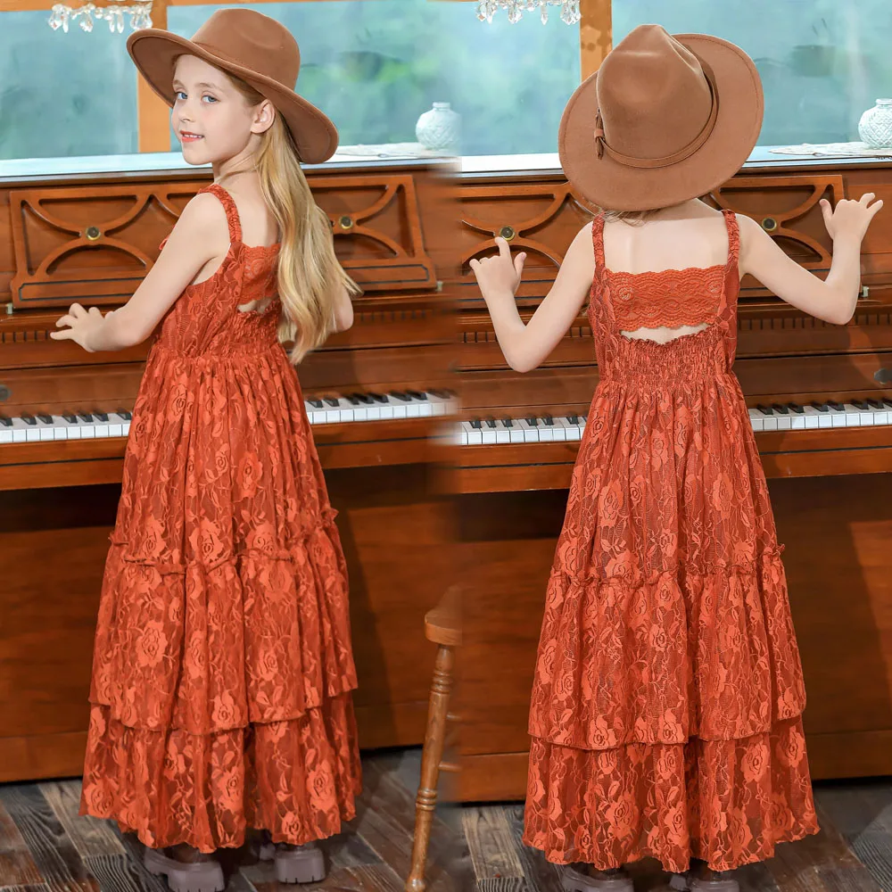 

Eu's SWIND Girls Summer Dress Vintage Plated Piano Dress for Girls Holiday Dance Clothes Breathable Toddler Girls Boho Dress