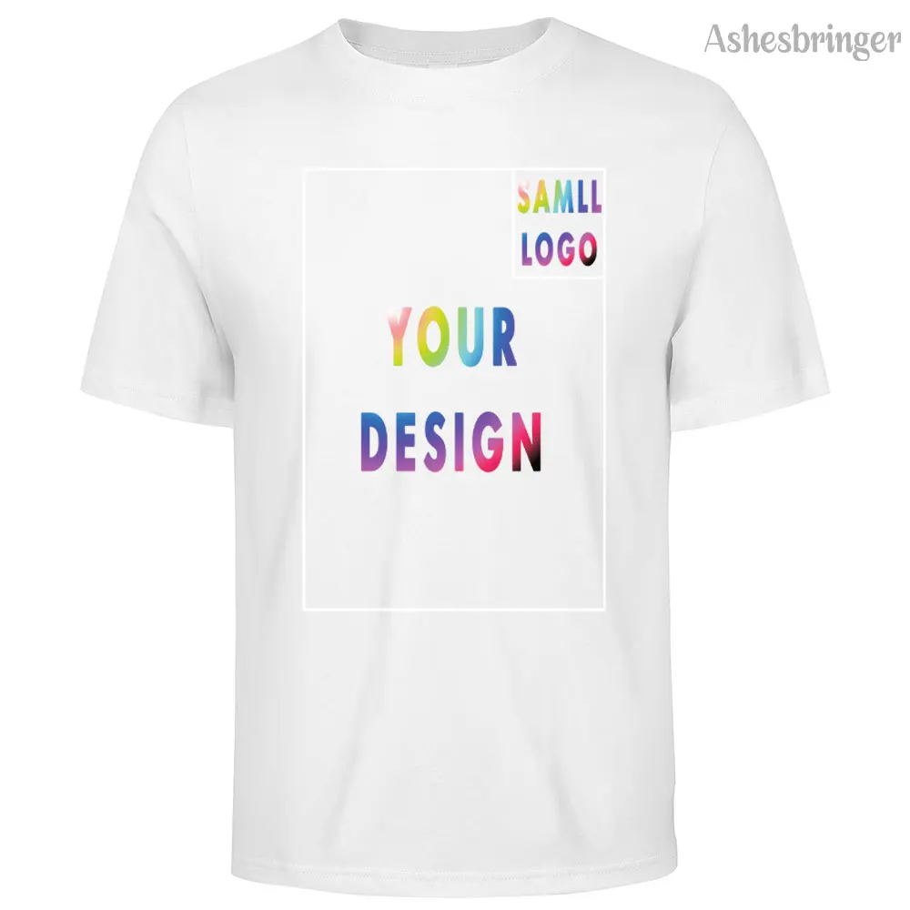 100% Cotton Custom T Shirt Make Your Design Logo Text Men Women Print Original Design Gifts Tshirt