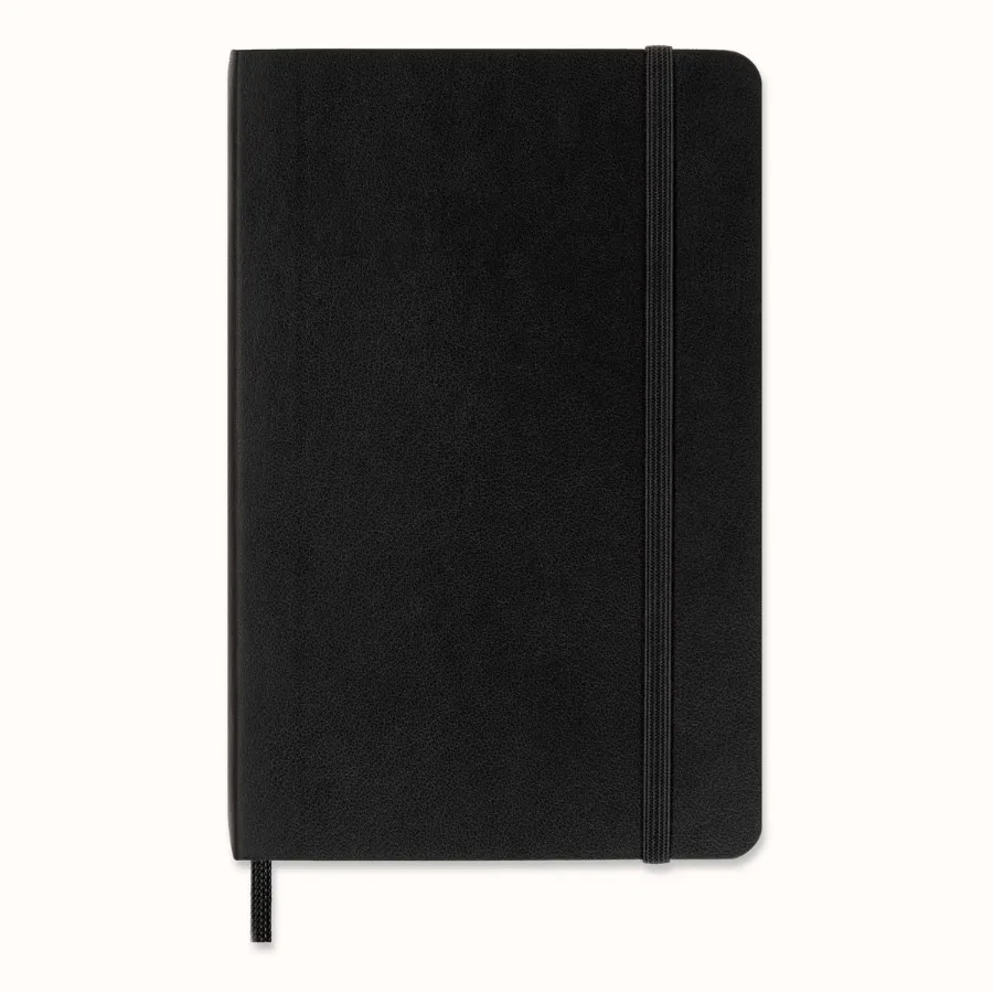 Black Pocket‑Size Lined Softcover Notebook, 3.5