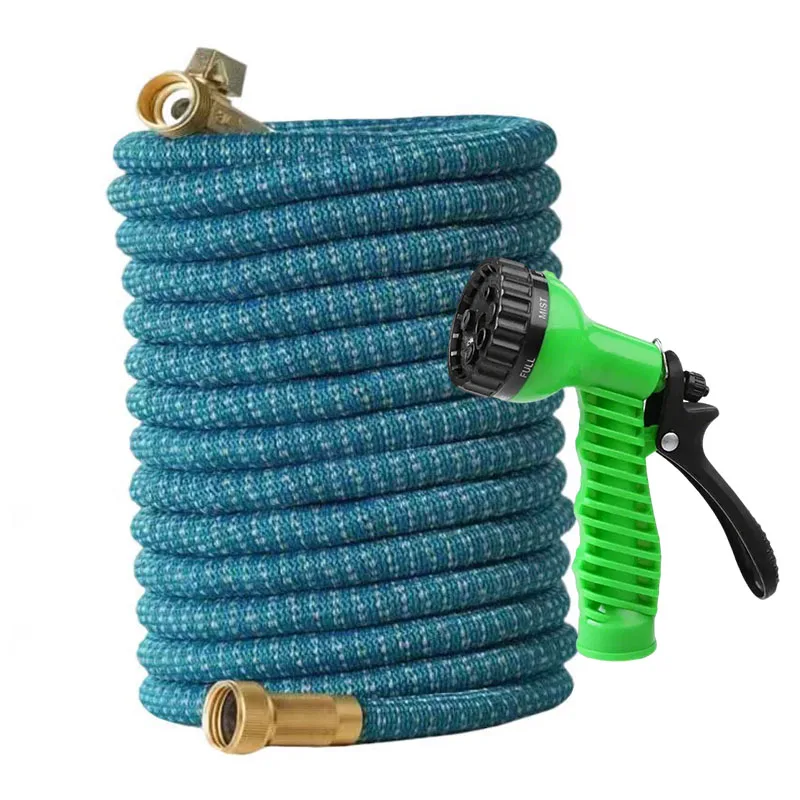 

Телескопический садовый шланг 3X с 7-функциональным регулируемым распылителем для полива сада и уборки.