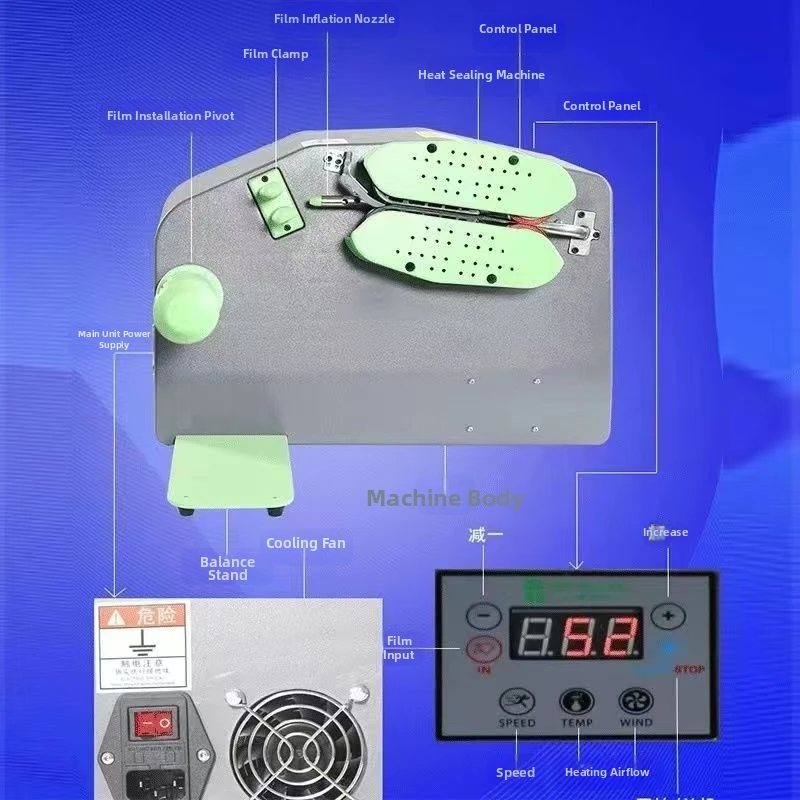 Picture 3: Automatic Air Pillow & Air Column Bag Inflator Machine 110V/220V High-Speed All-in-One Filling System for Shipping Packaging an