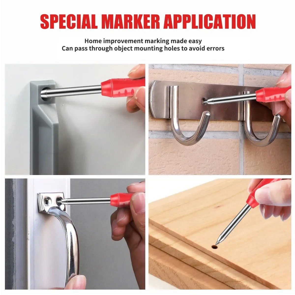 Deep Hole Marking Pencil Solid Carpenter Pencil Scriber Refill Carpenter Scriber 2.8mm Mechanical Pencil Woodworking Tools