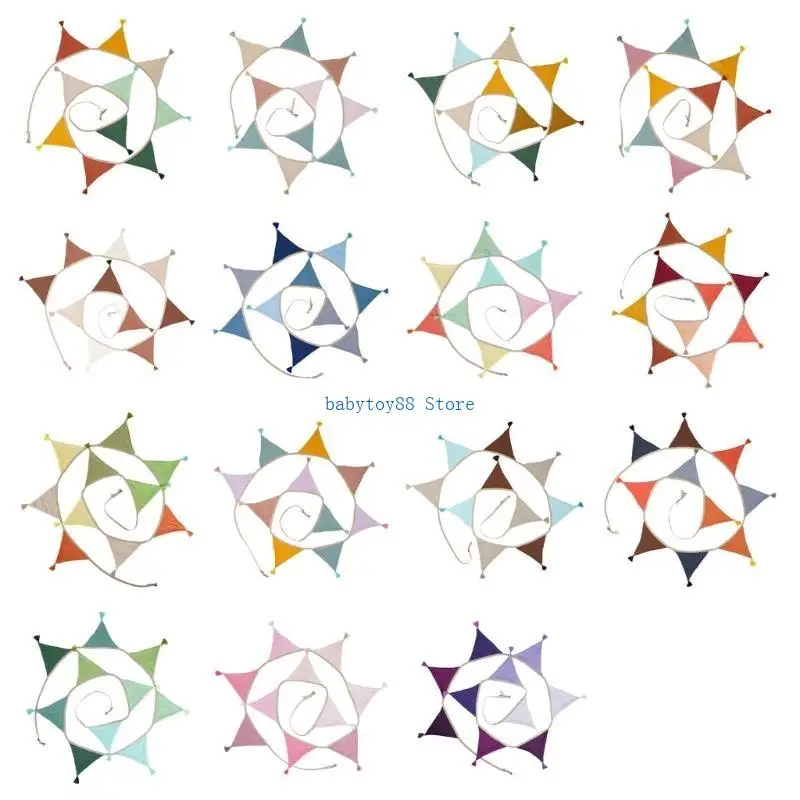 أعلام مهرجان غرفة الحضانة Y4UD الرايات 2.6 متر لافتات مُحسنة للجو من القطن الموسلين