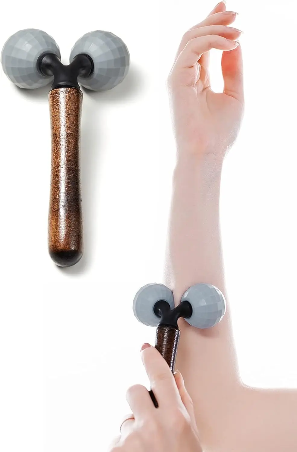 Muscle Massage Roller for Pain Relief, Deep Tissue, Leg Cramps, Stress - Grey