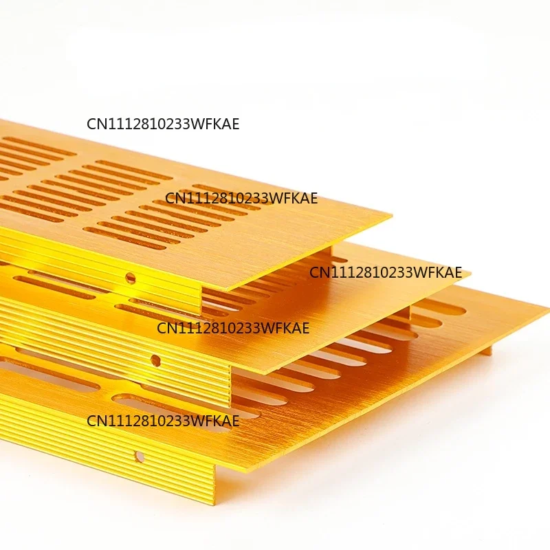 2Pcs Snow Flower Grid Rectangle Gold Silver Black Aluminum Air Vent Grille Cover Furniture Shoe Closet Cabinet Flush