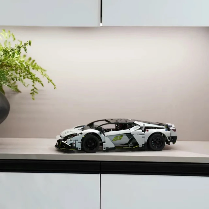 Na Stanie 1350 Elementów Technicznych Klocków Samochód MOC City Speed Car Luksusowy Samochód Wyścigowy Model Klocków Zabawki dla Dzieci Prezent