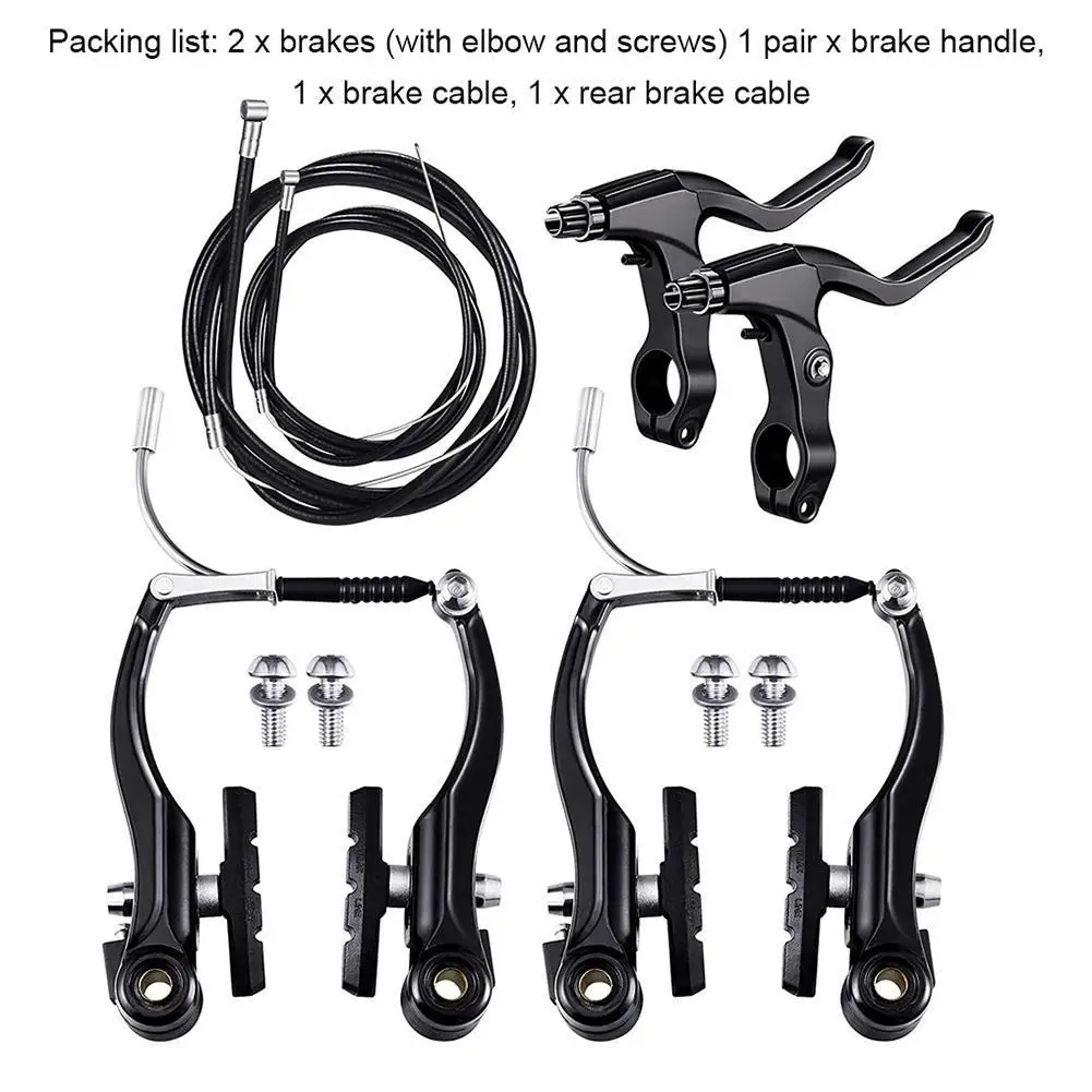 

Lightweight Bike V-Type Brake Set Includes Calipers Levers Cables Bicycle Accessories For Mountain Bikes Road Bikes Dropshipp