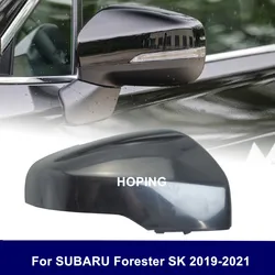 Car Exterier Rearview Mirror Cover Cap For Subaru Forester SK 2019 2020 2021 Side Mirror Cover With Turn Signal Lamp Type