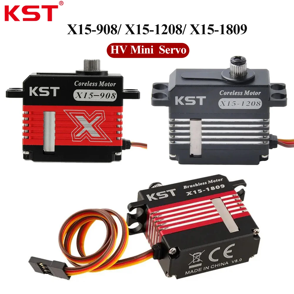 

KST X15-908 V8.0 / X15-1208 /X15-1809 V8.0 Brushless HV Mini Digital Metal Gear Glider Servo Motor for RC Helicopters & Airplane