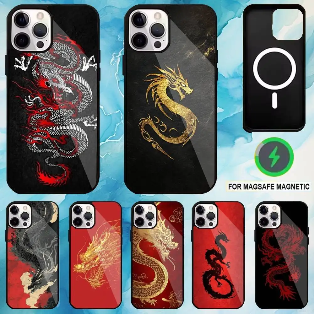 

Dragon Phone Case For iPhone17,16,15,14,13,12,11 Plus,Pro Max For Magsafe Enabled Wireless Charging Case