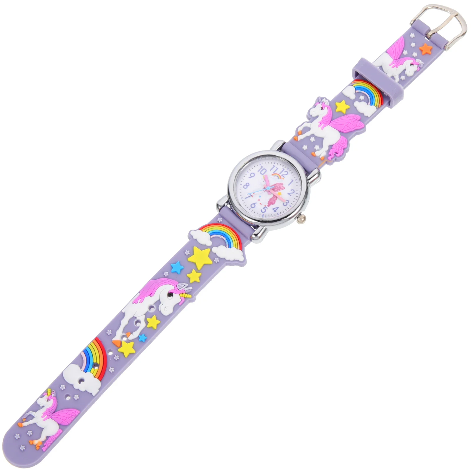Watch Cartoon Watches for Kids Boy Girl Wrist Gift Toddler Violet Silica Gel Children Gifts