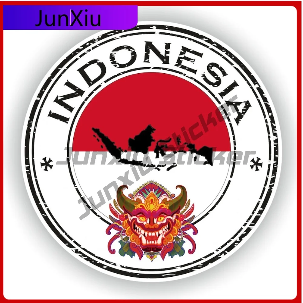 

Indonesia Seal Sticker Round Flag Creative Waterproof Vinyl Decal Decoration for Camper Car Body Refrigerator Wall